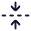 Foldvertical icon with stroke rounded style