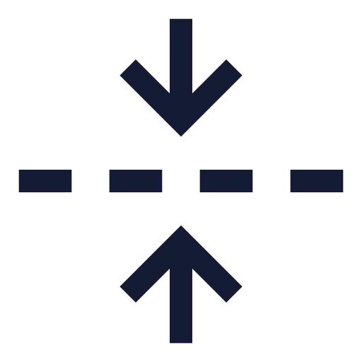 Fold Vertical Icon in Stroke Sharp style