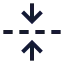 Foldvertical icon with stroke sharp style