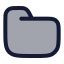 Folder icon with duotone rounded style