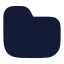 Folder icon with solid rounded style