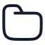 Folder icon with stroke rounded style