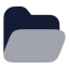 Folder icon with bulk rounded style