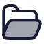 Folder icon with duotone rounded style