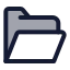 Folder icon with duotone standard style