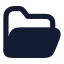 Folder icon with solid rounded style