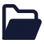 Folder icon with solid standard style