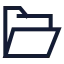 Folder icon with stroke sharp style