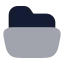 Folder icon with bulk rounded style