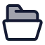 Folder icon with duotone standard style