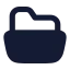 Folder icon with solid rounded style