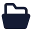 Folder icon with solid standard style