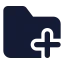 Folderadd icon with solid standard style