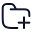 Folderadd icon with stroke rounded style