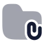 Folderattachment icon with bulk rounded style
