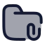 Folderattachment icon with duotone rounded style