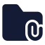 Folderattachment icon with solid standard style