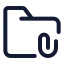 Folderattachment icon with stroke standard style