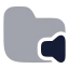 Folderaudio icon with bulk rounded style