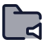 Folderaudio icon with duotone standard style