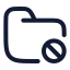 Folderblock icon with stroke rounded style