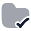 Foldercheck icon with bulk rounded style