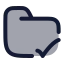 Foldercheck icon with duotone rounded style