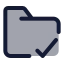 Foldercheck icon with duotone standard style