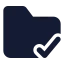 Foldercheck icon with solid standard style