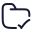 Foldercheck icon with stroke rounded style