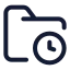 Folderclock icon with stroke standard style