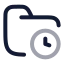 Folderclock icon with twotone rounded style