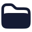 Folderclosed icon with solid rounded style