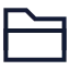 Folderclosed icon with stroke sharp style