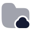Foldercloud icon with bulk rounded style