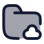 Foldercloud icon with duotone rounded style