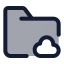 Foldercloud icon with duotone standard style