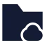 Foldercloud icon with solid sharp style