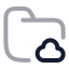 Foldercloud icon with twotone rounded style