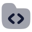 Foldercode icon with bulk rounded style