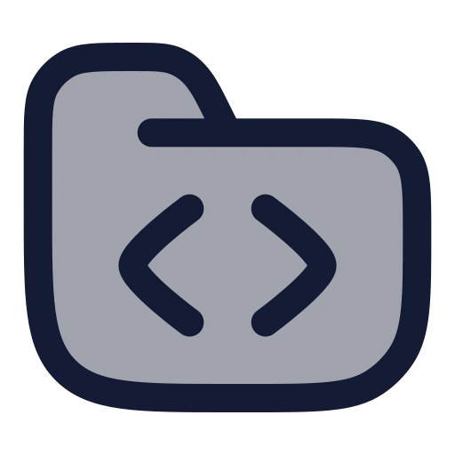 Folder Code Icon in Duotone Rounded style