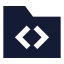 Foldercode icon with solid sharp style