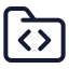 Foldercode icon with stroke standard style