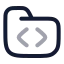 Foldercode icon with twotone rounded style