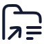 Folderdetailsreference icon with stroke rounded style