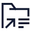 Folderdetailsreference icon with stroke sharp style