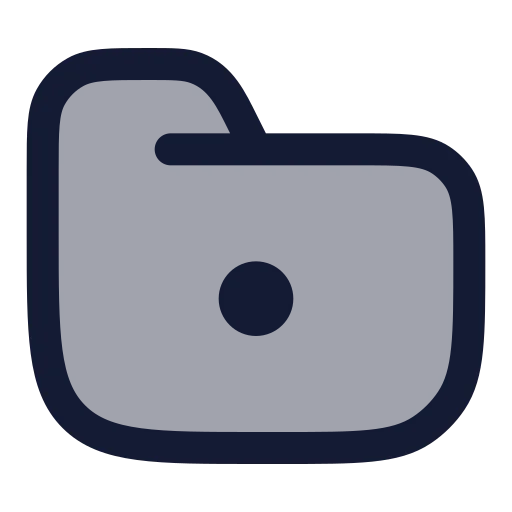 Folder Dot Icon in Duotone Rounded style