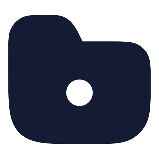 Folder Dot Icon in Solid Rounded style