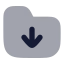 Folderdown icon with bulk rounded style
