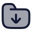 Folderdown icon with duotone rounded style